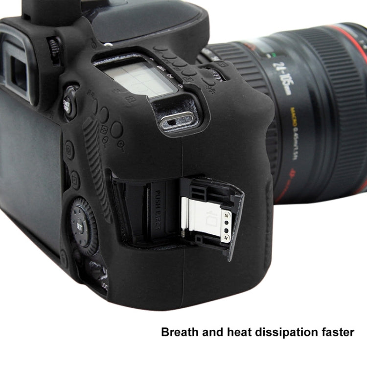 PULUZ Soft Silicone Protective Case for Canon EOS 80D(Black) - Protective Case by PULUZ | Online Shopping UK | buy2fix