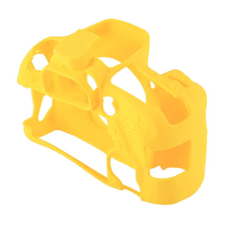 PULUZ Soft Silicone Protective Case for Canon EOS 80D(Yellow) - Protective Case by PULUZ | Online Shopping UK | buy2fix