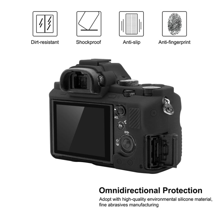 PULUZ Soft Silicone Protective Case for Sony ILCE-7MII / 7SMII / 7RMII(Black) - Protective Case by PULUZ | Online Shopping UK | buy2fix