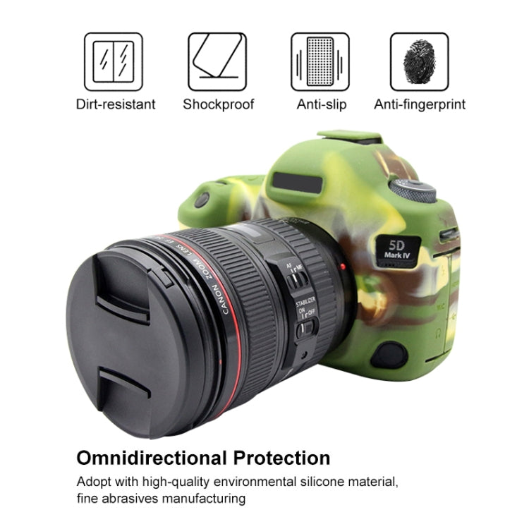 PULUZ Soft Silicone Protective Case for Canon EOS 5D Mark IV(Camouflage) - Protective Case by PULUZ | Online Shopping UK | buy2fix