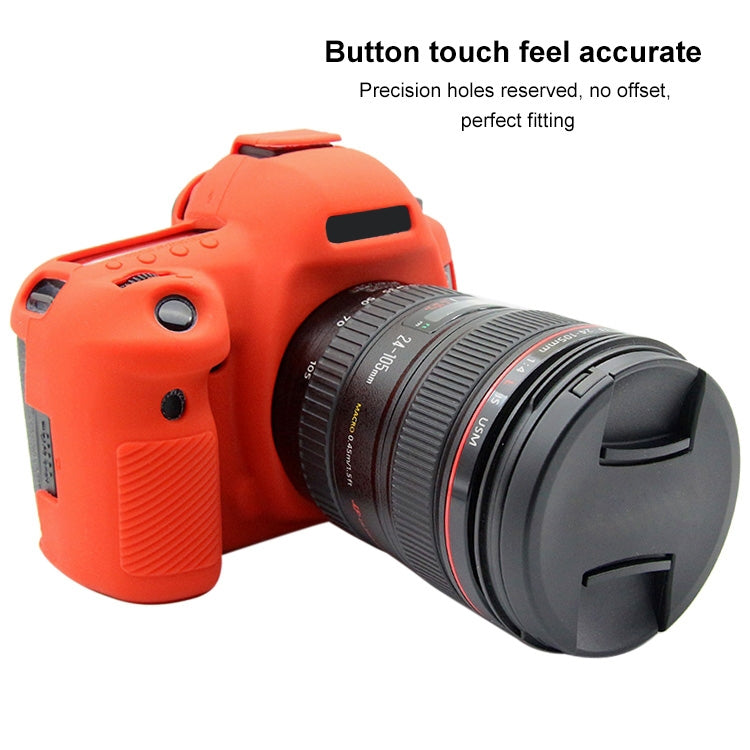 PULUZ Soft Silicone Protective Case for Canon EOS 5D Mark IV(Red) - Protective Case by PULUZ | Online Shopping UK | buy2fix