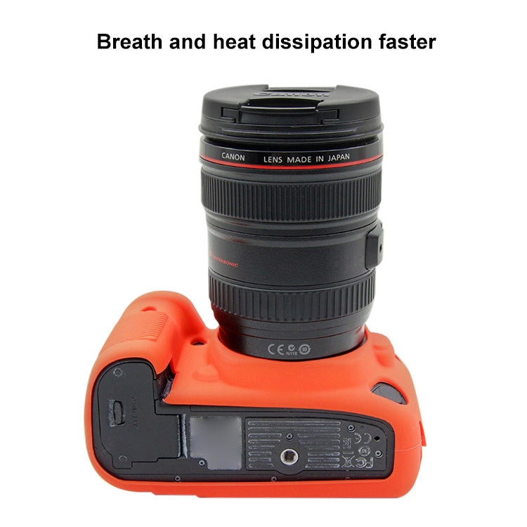 PULUZ Soft Silicone Protective Case for Canon EOS 5D Mark IV(Red) - Protective Case by PULUZ | Online Shopping UK | buy2fix