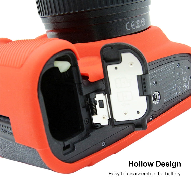 PULUZ Soft Silicone Protective Case for Canon EOS 5D Mark IV(Red) - Protective Case by PULUZ | Online Shopping UK | buy2fix