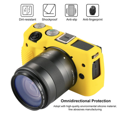 PULUZ Soft Silicone Protective Case for Canon EOS M3(Yellow) - Protective Case by PULUZ | Online Shopping UK | buy2fix