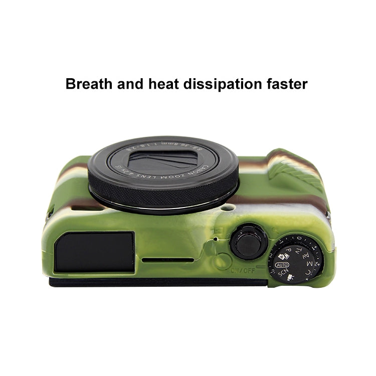 PULUZ Soft Silicone Protective Case for Canon EOS G7 X Mark II(Camouflage) - Protective Case by PULUZ | Online Shopping UK | buy2fix