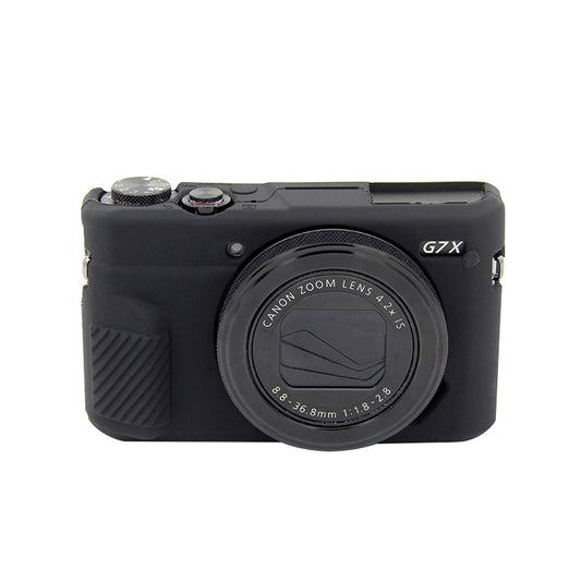 PULUZ Soft Silicone Protective Case for Canon EOS G7 X Mark II(Black) - Protective Case by PULUZ | Online Shopping UK | buy2fix