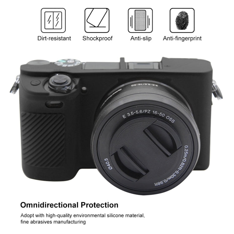 PULUZ Soft Silicone Protective Case for Sony ILCE-6300 / A6400(Black) - Protective Case by PULUZ | Online Shopping UK | buy2fix
