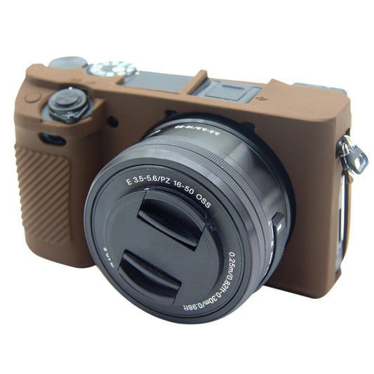 PULUZ Soft Silicone Protective Case for Sony ILCE-6300 / A6400(Coffee) - Protective Case by PULUZ | Online Shopping UK | buy2fix