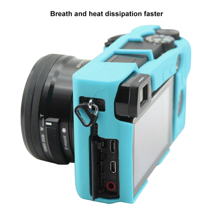 PULUZ Soft Silicone Protective Case for Sony ILCE-6300 / A6400(Blue) - Protective Case by PULUZ | Online Shopping UK | buy2fix