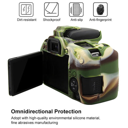 PULUZ Soft Silicone Protective Case for Canon EOS 77D(Camouflage) - Protective Case by PULUZ | Online Shopping UK | buy2fix