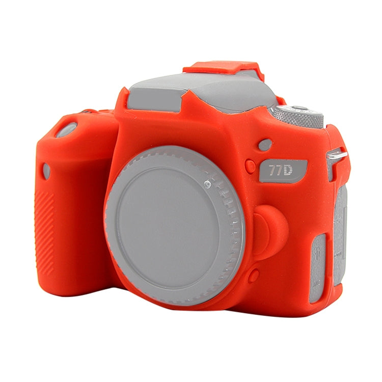 PULUZ Soft Silicone Protective Case for Canon EOS 77D(Red) - Protective Case by PULUZ | Online Shopping UK | buy2fix
