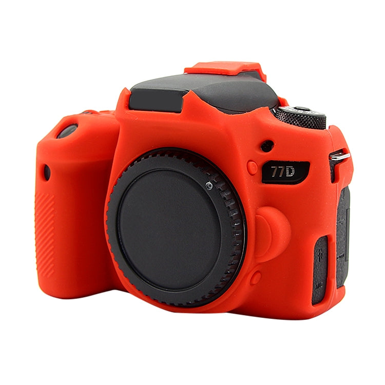 PULUZ Soft Silicone Protective Case for Canon EOS 77D(Red) - Protective Case by PULUZ | Online Shopping UK | buy2fix