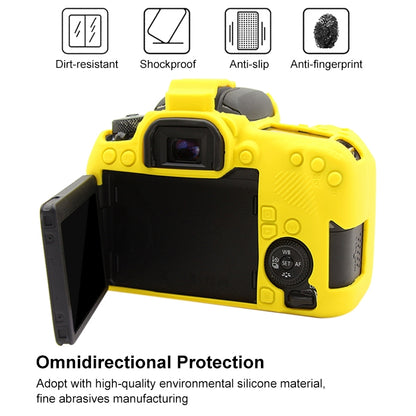 PULUZ Soft Silicone Protective Case for Canon EOS 77D(Yellow) - Protective Case by PULUZ | Online Shopping UK | buy2fix