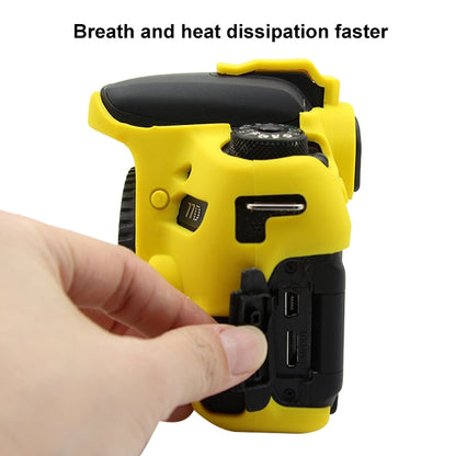 PULUZ Soft Silicone Protective Case for Canon EOS 77D(Yellow) - Protective Case by PULUZ | Online Shopping UK | buy2fix