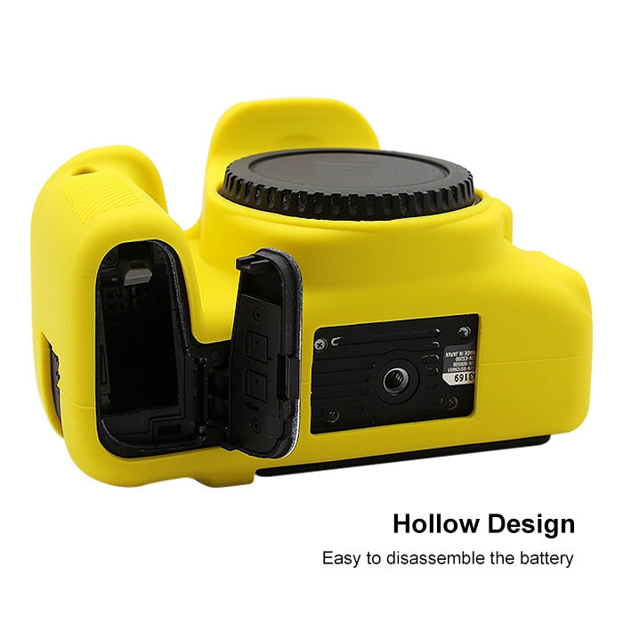 PULUZ Soft Silicone Protective Case for Canon EOS 77D(Yellow) - Protective Case by PULUZ | Online Shopping UK | buy2fix