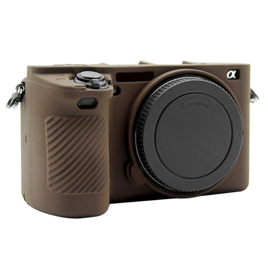 PULUZ Soft Silicone Protective Case for Sony ILCE-6500(Coffee) - Protective Case by PULUZ | Online Shopping UK | buy2fix
