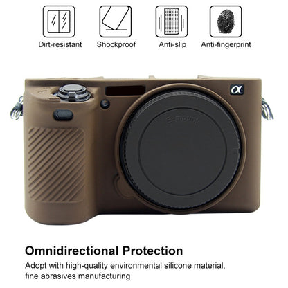 PULUZ Soft Silicone Protective Case for Sony ILCE-6500(Coffee) - Protective Case by PULUZ | Online Shopping UK | buy2fix