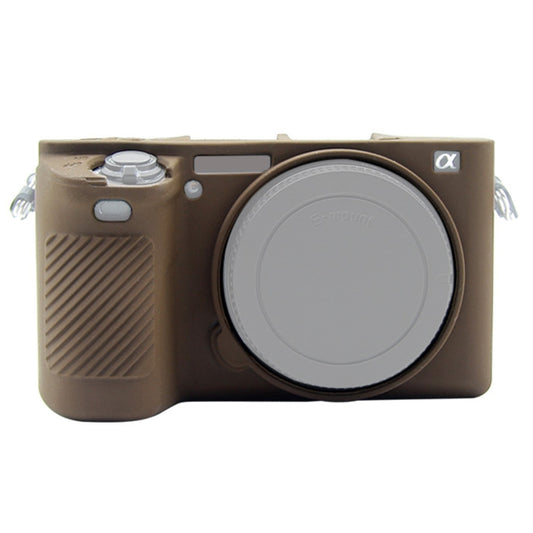 PULUZ Soft Silicone Protective Case for Sony ILCE-6500(Coffee) - Protective Case by PULUZ | Online Shopping UK | buy2fix