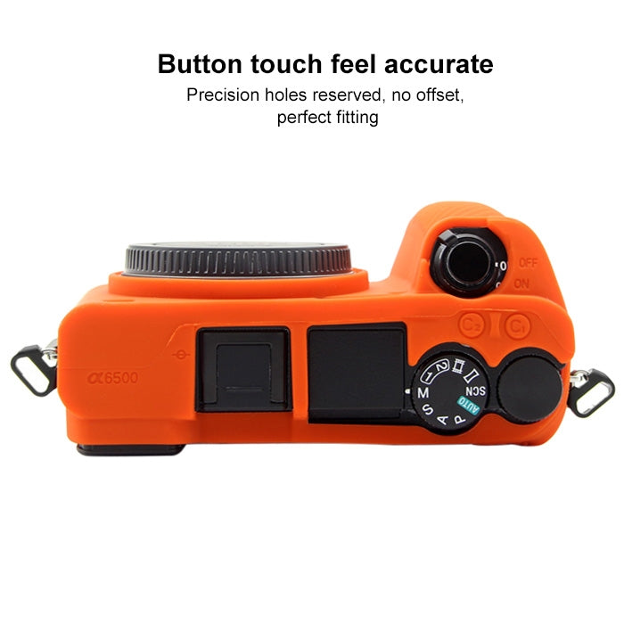 PULUZ Soft Silicone Protective Case for Sony ILCE-6500(Orange) - Protective Case by PULUZ | Online Shopping UK | buy2fix