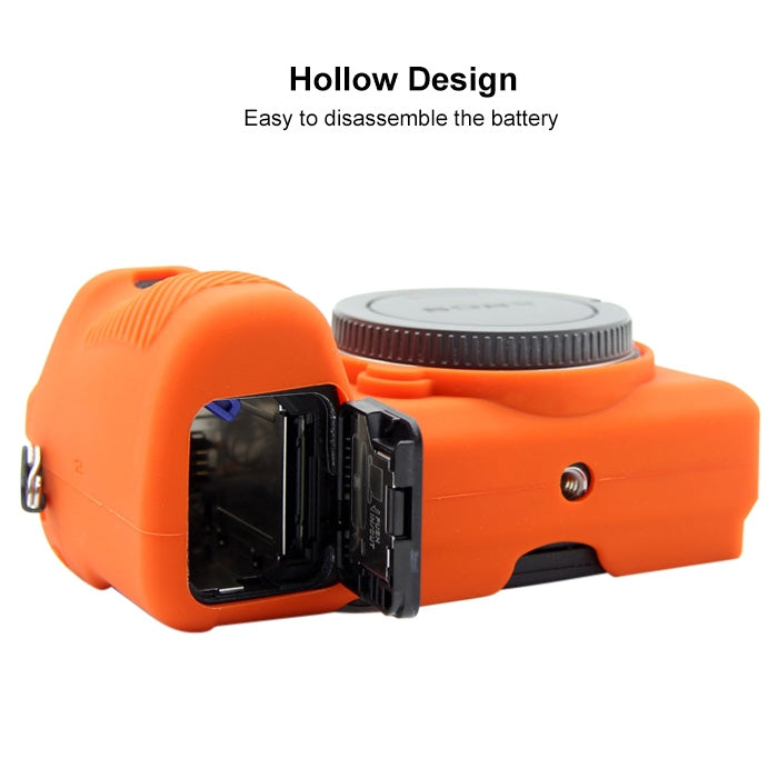 PULUZ Soft Silicone Protective Case for Sony ILCE-6500(Orange) - Protective Case by PULUZ | Online Shopping UK | buy2fix