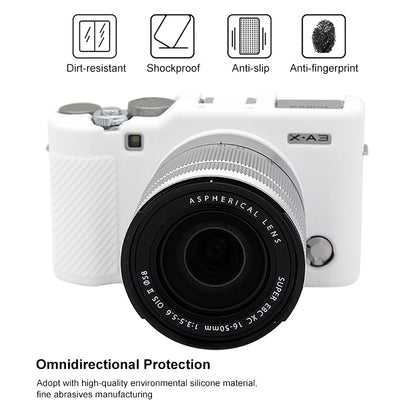 PULUZ Soft Silicone Protective Case for FUJIFILM X-A3 / X-A10(White) - Protective Case by PULUZ | Online Shopping UK | buy2fix