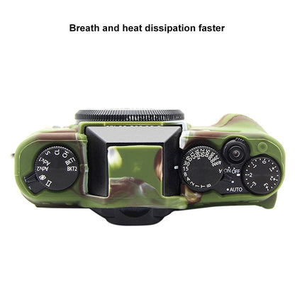 PULUZ Soft Silicone Protective Case for FUJIFILM XT10(Camouflage) - Protective Case by PULUZ | Online Shopping UK | buy2fix