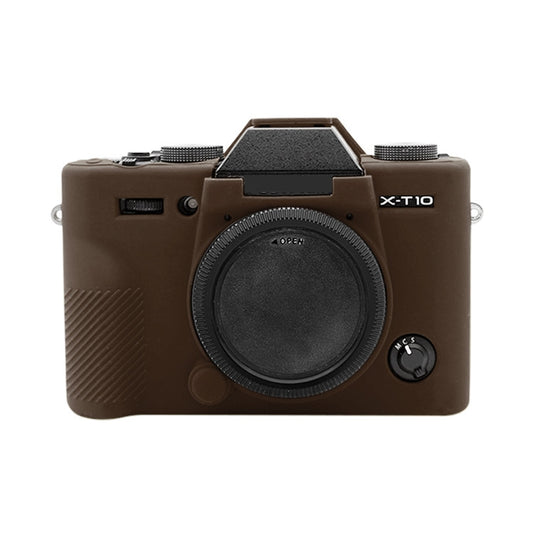 PULUZ Soft Silicone Protective Case for FUJIFILM XT10(Coffee) - Protective Case by PULUZ | Online Shopping UK | buy2fix