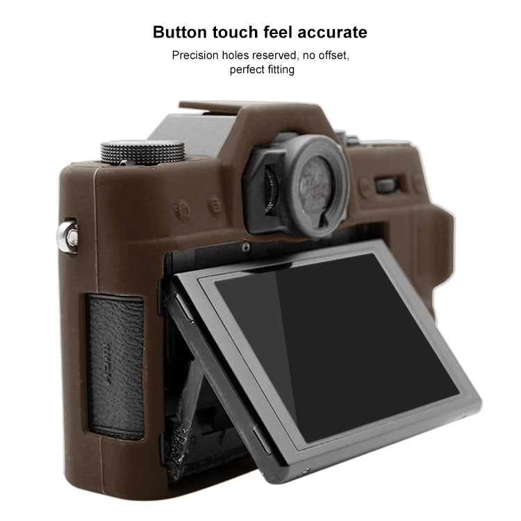 PULUZ Soft Silicone Protective Case for FUJIFILM XT10(Coffee) - Protective Case by PULUZ | Online Shopping UK | buy2fix