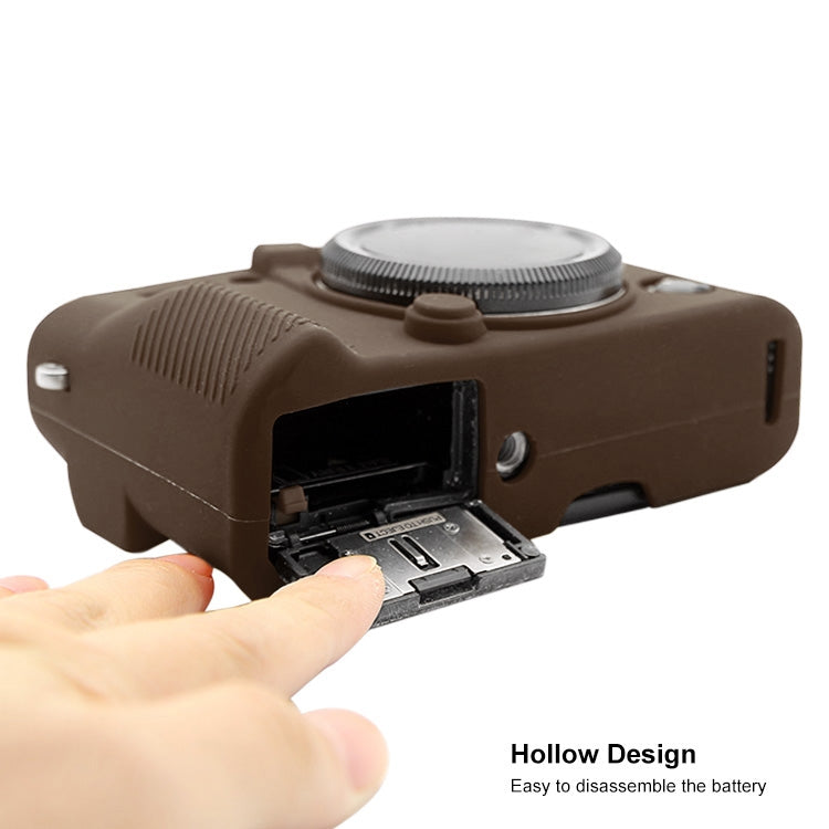 PULUZ Soft Silicone Protective Case for FUJIFILM XT10(Coffee) - Protective Case by PULUZ | Online Shopping UK | buy2fix