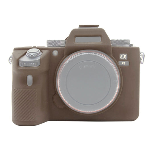 Étui de protection en silicone souple PULUZ pour Sony A9 (ILCE-9) / A7 III/A7R III (café)