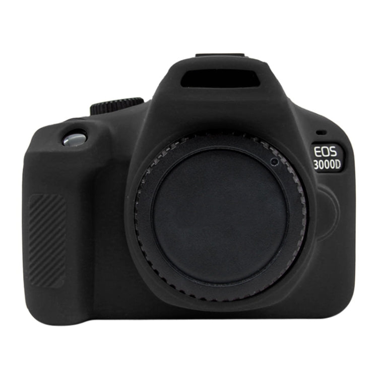 PULUZ Soft Silicone Protective Case for Canon EOS 3000D / 4000D(Black) - Protective Case by PULUZ | Online Shopping UK | buy2fix