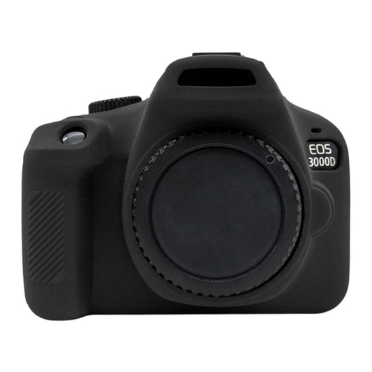 PULUZ Soft Silicone Protective Case for Canon EOS 3000D / 4000D(Black) - Protective Case by PULUZ | Online Shopping UK | buy2fix