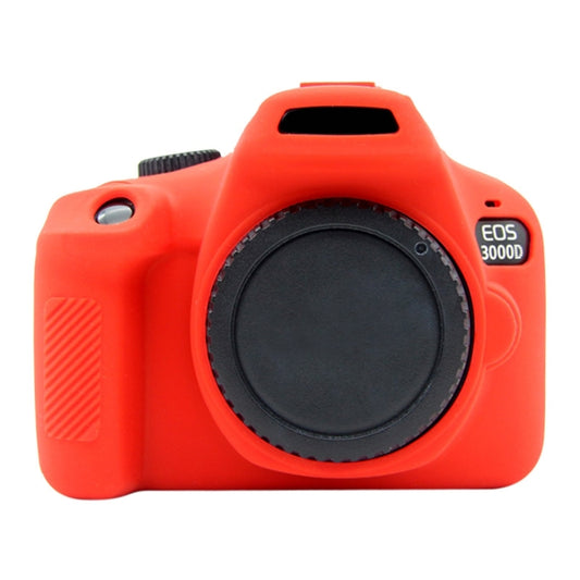 PULUZ Soft Silicone Protective Case for Canon EOS 3000D / 4000D(Red) - Protective Case by PULUZ | Online Shopping UK | buy2fix