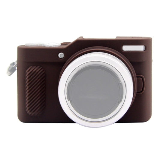 PULUZ Soft Silicone Protective Case for Panasonic Lumix GF10(Coffee) - Protective Case by PULUZ | Online Shopping UK | buy2fix