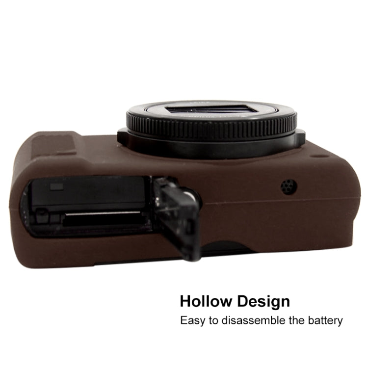 PULUZ Soft Silicone Protective Case for Panasonic Lumix  LX10(Coffee) - Protective Case by PULUZ | Online Shopping UK | buy2fix