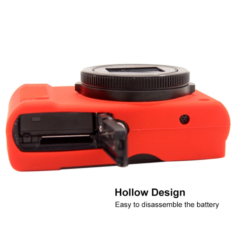 PULUZ Soft Silicone Protective Case for Panasonic Lumix  LX10(Red) - Protective Case by PULUZ | Online Shopping UK | buy2fix