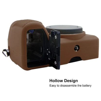 PULUZ Soft Silicone Protective Case for Sony A6600 / ILCE-6600(Coffee) - Protective Case by PULUZ | Online Shopping UK | buy2fix