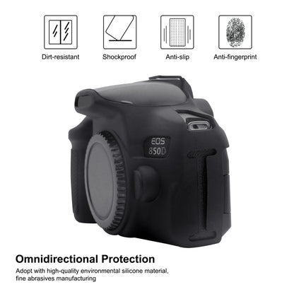 PULUZ Soft Silicone Protective Case for Canon EOS 850D(Black) - Protective Case by PULUZ | Online Shopping UK | buy2fix