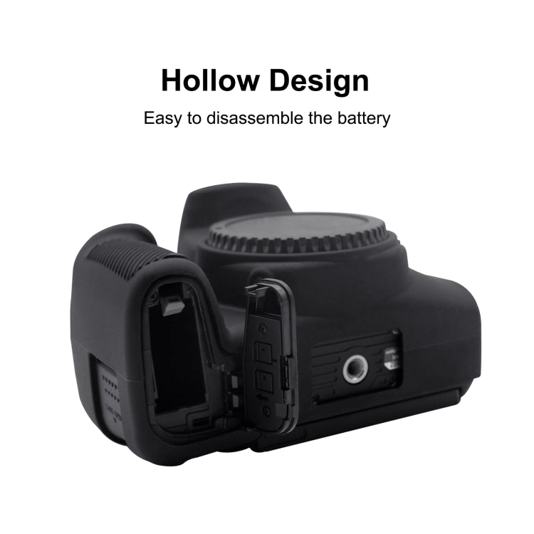 PULUZ Soft Silicone Protective Case for Canon EOS 850D(Black) - Protective Case by PULUZ | Online Shopping UK | buy2fix