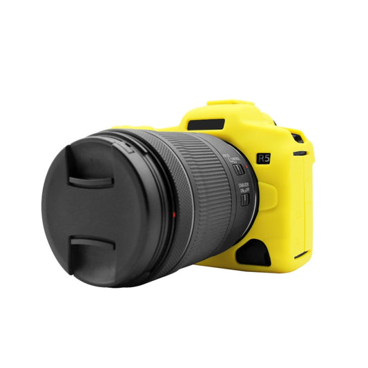 PULUZ Soft Silicone Protective Case for Canon EOS R5(Yellow) - Protective Case by PULUZ | Online Shopping UK | buy2fix