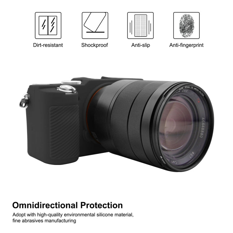 PULUZ Soft Silicone Protective Case for Sony A7C / ILCE-7C(Black) - Protective Case by PULUZ | Online Shopping UK | buy2fix