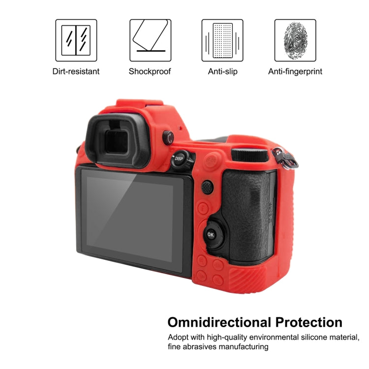 PULUZ Soft Silicone Protective Case for Nikon Z6 II(Red) - Protective Case by PULUZ | Online Shopping UK | buy2fix