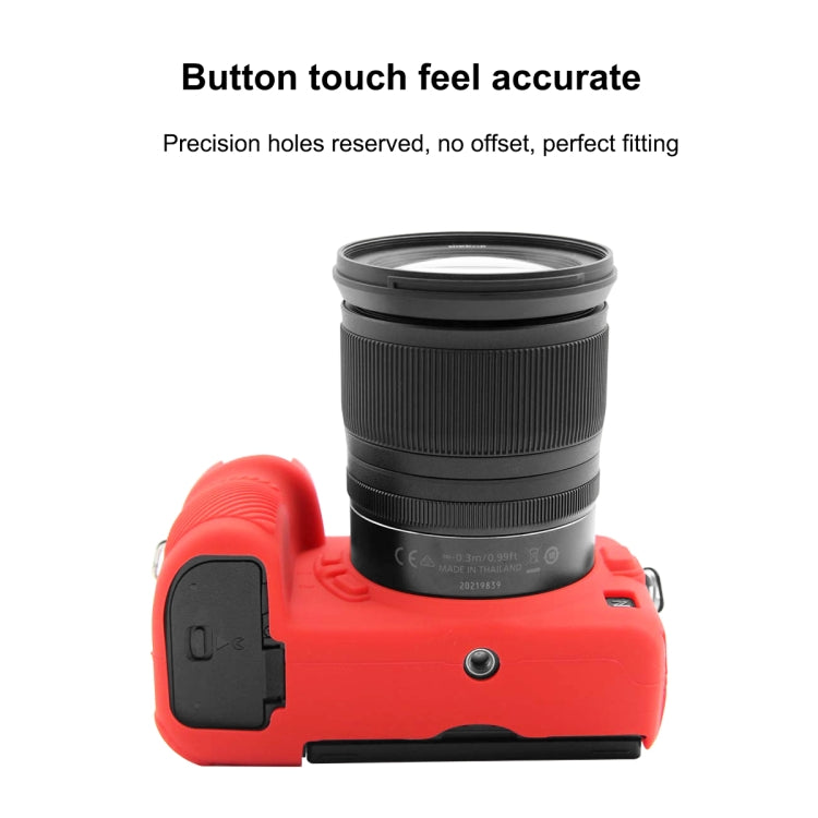PULUZ Soft Silicone Protective Case for Nikon Z6 II(Red) - Protective Case by PULUZ | Online Shopping UK | buy2fix