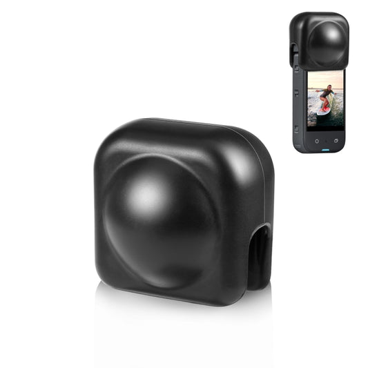 For Insta360 X3 PULUZ Silicone Protective  Lens Cover(Black) - Len Accessories by PULUZ | Online Shopping UK | buy2fix