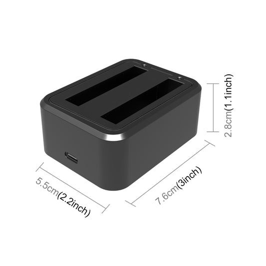 For Insta360 X3 PULUZ USB Dual Batteries Charger with  Indicator Light - Charger by PULUZ | Online Shopping UK | buy2fix