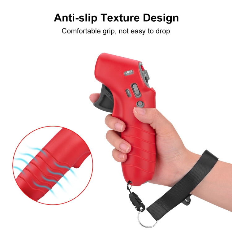 For DJI RC Motion 2 / DJI Avata / FPV Rocker PULUZ Silicone Protective Case with Neck Strap(Red) - Cases & Bags by PULUZ | Online Shopping UK | buy2fix