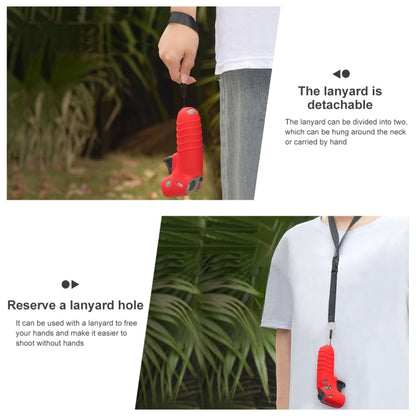 For DJI RC Motion 2 / DJI Avata / FPV Rocker PULUZ Silicone Protective Case with Neck Strap(Red) - Cases & Bags by PULUZ | Online Shopping UK | buy2fix