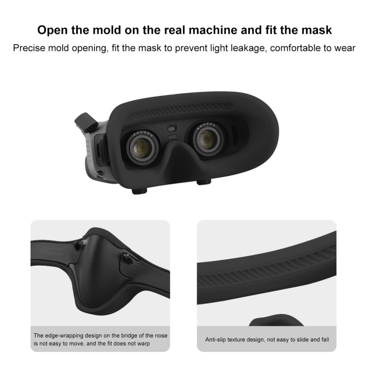 For DJI Avata Goggles 2 PULUZ Flying Eye Mask Silicone Protective Case(Black) by PULUZ