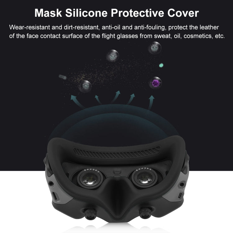For DJI Avata Goggles 2 PULUZ Flying Eye Mask Silicone Protective Case(Black) by PULUZ