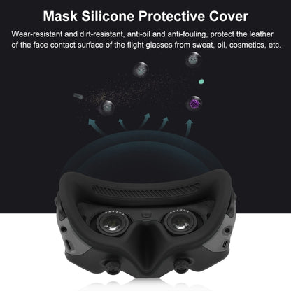 For DJI Avata Goggles 2 PULUZ Flying Eye Mask Silicone Protective Case(Black) by PULUZ